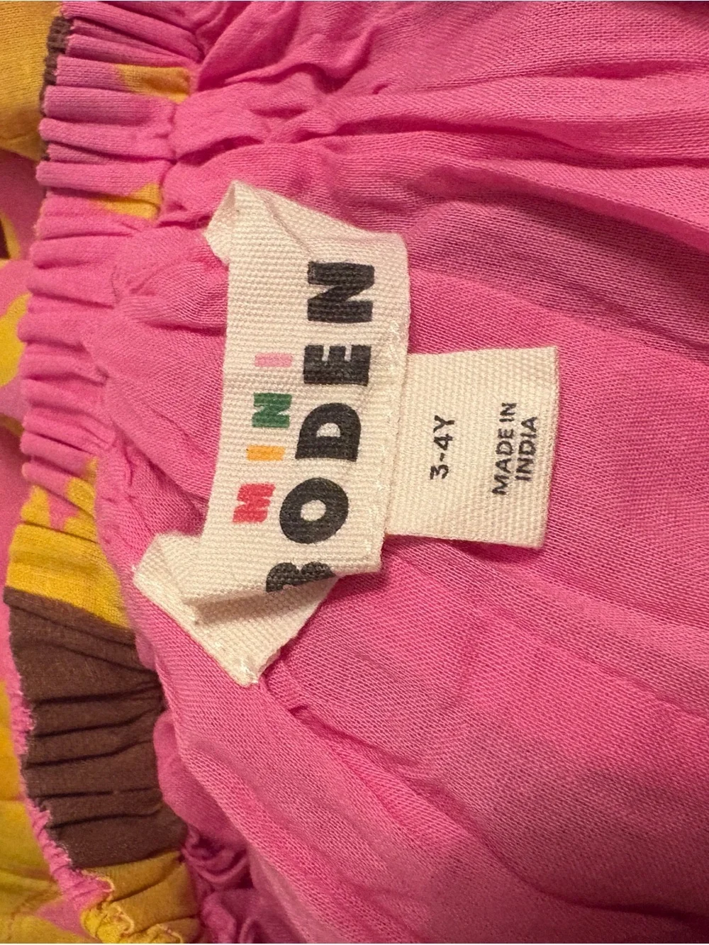 Mini Boden Girl’s Pink Sunflower Print Dress size 3-4